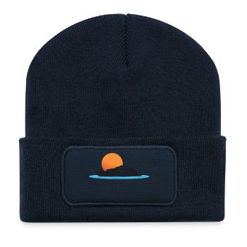 Port d’attache Monaco - Beanie recyclé à patch - bleu marine - Devant