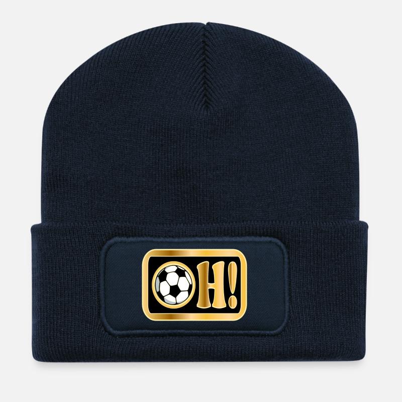 Überraschung Verwunderung Fußball Sprüche - Recycelte Patch Beanie - French Navy