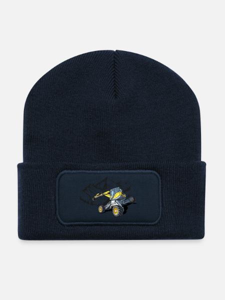 Excavator, walking excavator for difficult terrain - Recycled Patch Beanie - french navy