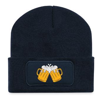 Beer - Recycled Patch Beanie - french navy - Front