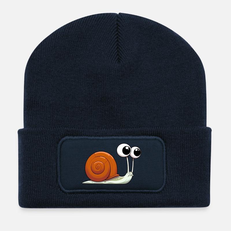 Schnecke - Recycelte Patch Beanie - French Navy