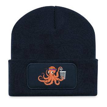 Oscar hasst Nazis - Recycelte Patch Beanie - French Navy - Vorne