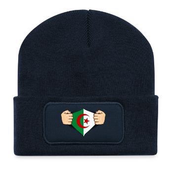 Algerien Flagge Design - Recycelte Patch Beanie - French Navy - Vorne