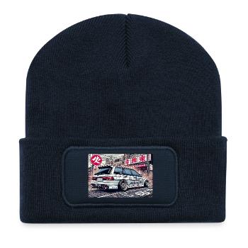 JDM Stationwagon - Recycelte Patch Beanie - French Navy - Vorne