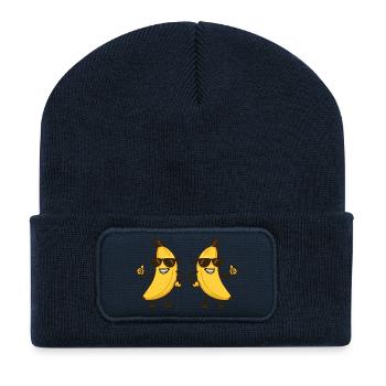 Babane Bande Dessinée Cool 2 - Beanie recyclé à patch - bleu marine - Devant