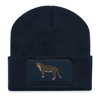 Jaguar-Blick - Recycelte Patch Beanie - French Navy - Vorne