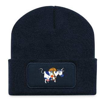 Formation de conducteur de train LICORNE BAVAROISE - Beanie recyclé à patch - bleu marine - Devant