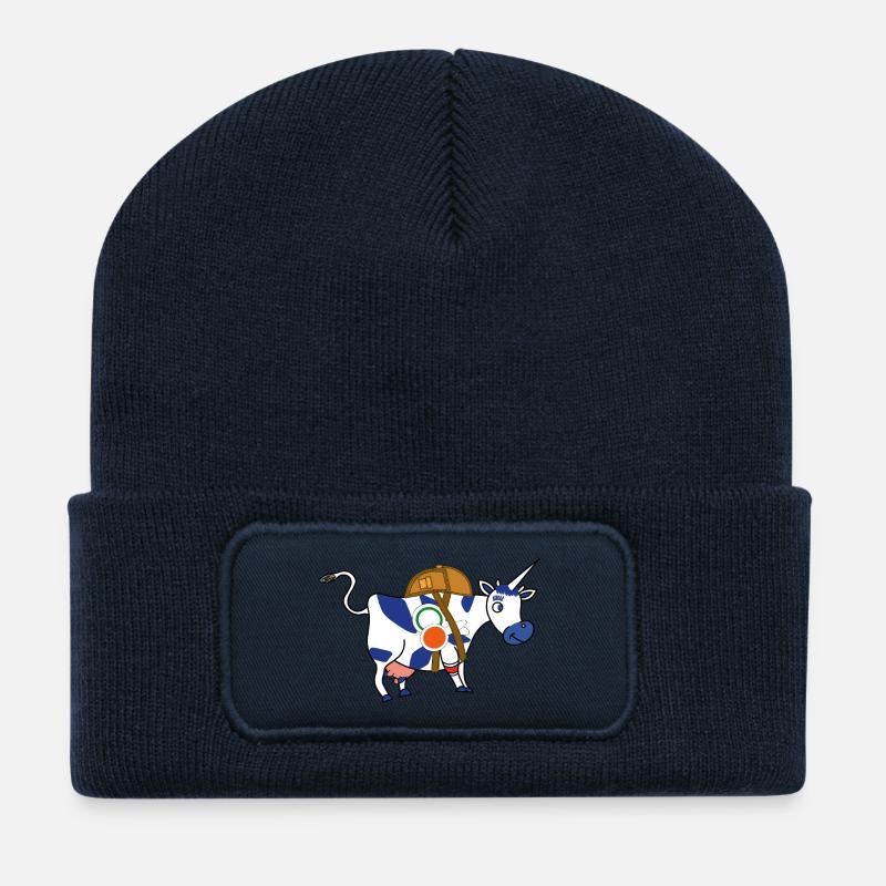 BAVARIAN UNICORN Zugführer Ausbildung - Recycelte Patch Beanie - French Navy