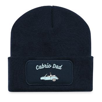 cabriolet papa papa avec cabriolet disant voiture famille - Beanie recyclé à patch - bleu marine - Devant
