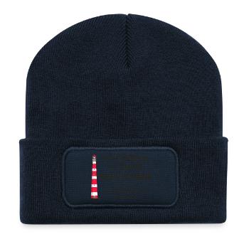 Ameland, Netherlands, Leuchtturm Raisin Buns - Recycled Patch Beanie - french navy - Front