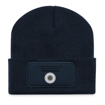 Astronomie Risiken Nebenwirkungen Teleskop - Recycelte Patch Beanie - French Navy - Vorne