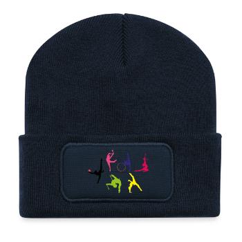 Gymnastique rythmique - Beanie recyclé à patch - bleu marine - Devant