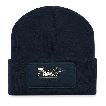 Mon entraînement est un peu chaotique - Beanie recyclé à patch - bleu marine - Devant