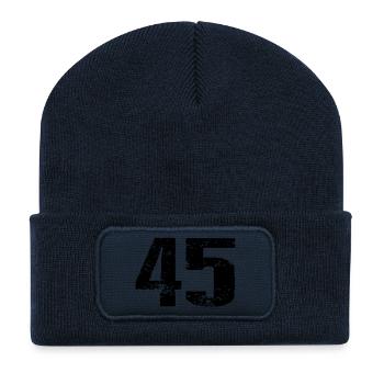 45 Zahl Trikot - Recycelte Patch Beanie - French Navy - Vorne