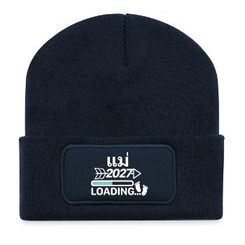 แม่ Mama thai2027 - Recycled Patch Beanie - french navy - Front