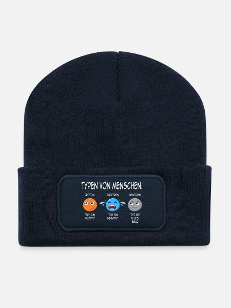 Physik Phyiker Lehrer Wissenschaft lustiger Spruch - Recycelte Patch Beanie - French Navy