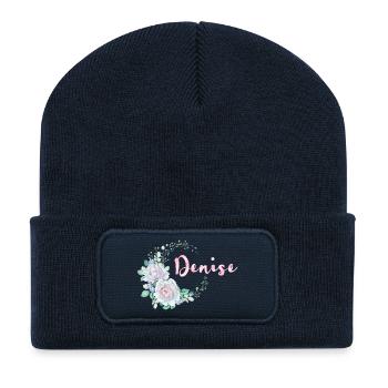 Für Denise - Recycelte Patch Beanie - French Navy - Vorne