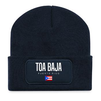Toa Baja Puerto Rico Puerto Ricans - Recycled Patch Beanie - french navy - Front