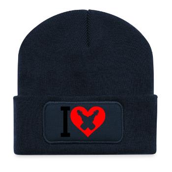 I Love Beer - Recycled Patch Beanie - french navy - Front