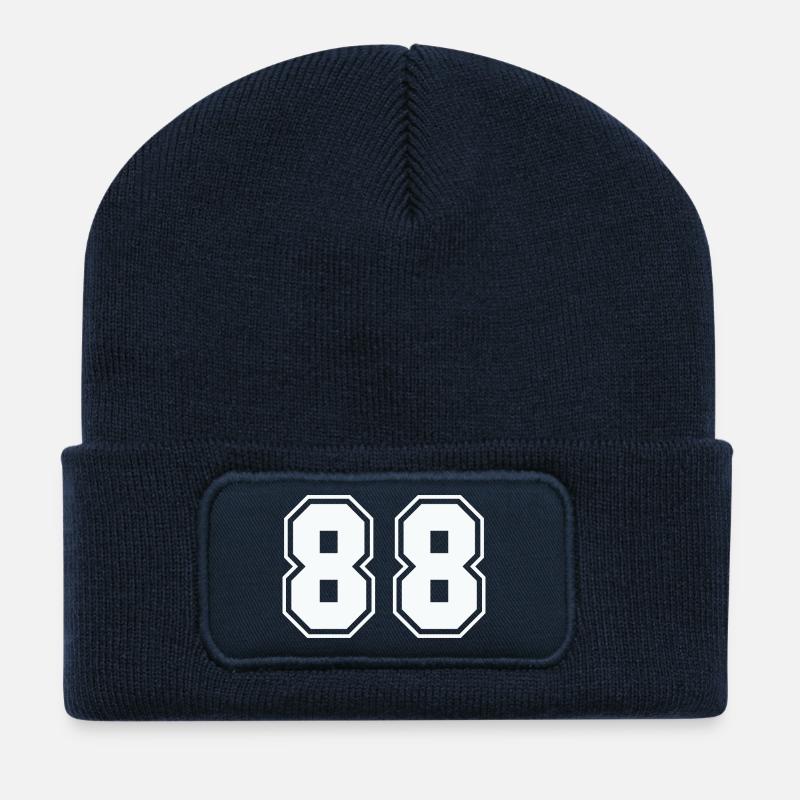 Double Eight Outline Retro - Recycled Patch Beanie - french navy