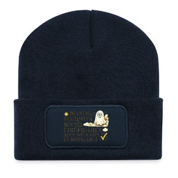 Some say I'm conceited - Recycled Patch Beanie - french navy - Front