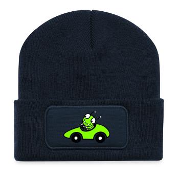 Caterpillar Worm Racing Car Racing Car Fast Driving Sports - Recycled Patch Beanie - french navy - Front