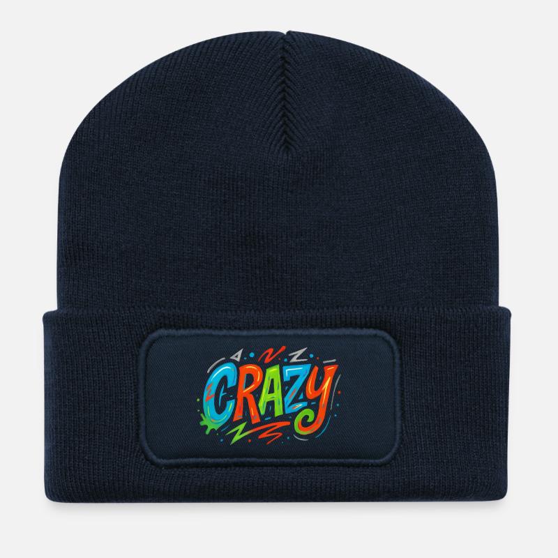 Graffiti Crazy Color Explosion - Recycled Patch Beanie - french navy