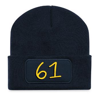 61 - Recycelte Patch Beanie - French Navy - Vorne