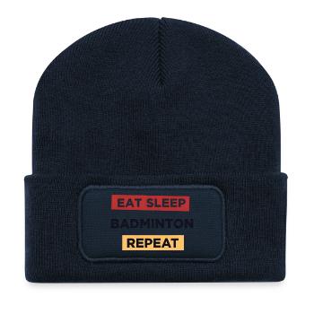 Manger dormir Badminton Répéter - Beanie recyclé à patch - bleu marine - Devant