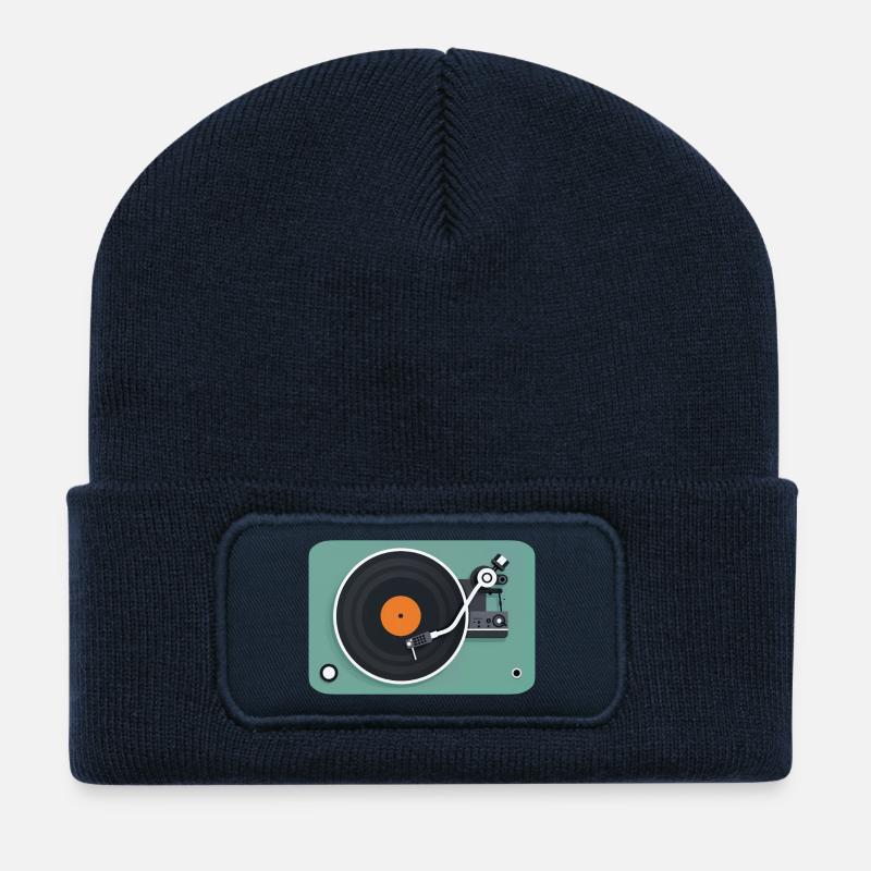 TURNTABLE - sound & vision - Recycled Patch Beanie - french navy