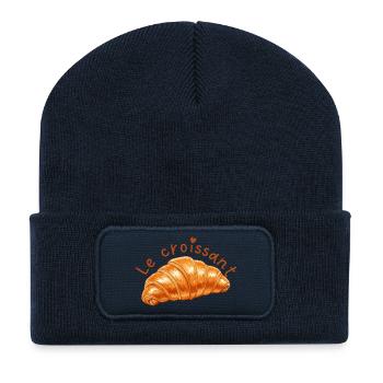 Le croissant  - Beanie recyclé à patch - bleu marine - Devant