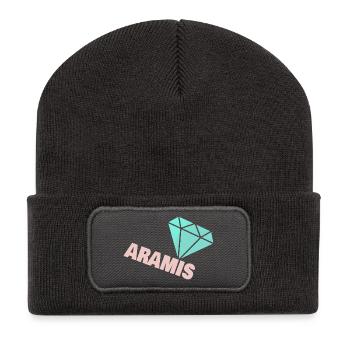 Aramis en tant que noble - Beanie recyclé à patch - charbon - Devant