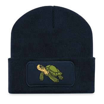 Turtle Turtles - Recycled Patch Beanie - french navy - Front