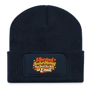 Email Office Funny Funny Sayings - Recycled Patch Beanie - french navy - Front