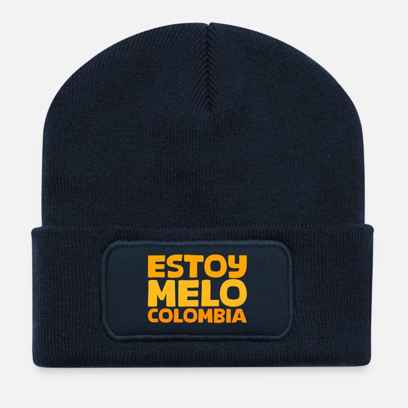 ESTOY MELO - Beanie recyclé à patch - bleu marine