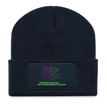 Vélo de route Vélo Vélo Sport Vélo VTT - Beanie recyclé à patch - bleu marine - Devant