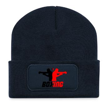 boxer - Recycled Patch Beanie - french navy - Front