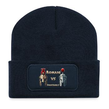 ROMANI VS SPARTANUS - Recycled Patch Beanie - french navy - Front