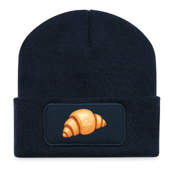 Sommet des croissants - Beanie recyclé à patch - bleu marine - Devant