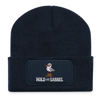 Hold The Sabbel Seagull North German Low German - Recycled Patch Beanie - french navy - Front