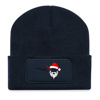 Merry_X_Mas - Recycelte Patch Beanie - French Navy - Vorne