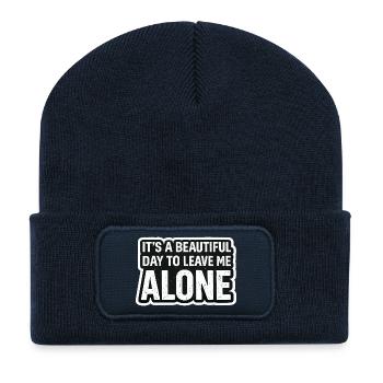 Ich Will Ruhe Lass Mich Allein - Recycelte Patch Beanie - French Navy - Vorne