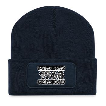 Jahreszahl 1968 - Recycelte Patch Beanie - French Navy - Vorne