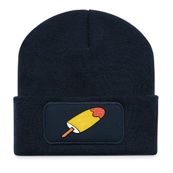 Eis Kinder Mädchen Jungen  - Recycled Patch Beanie - french navy - Front