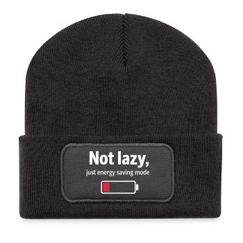 Nicht Fauler Energiemodus Tee - Recycelte Patch Beanie - Dunkelgrau - Vorne