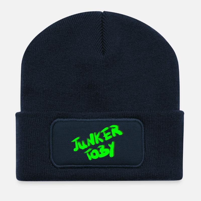 Junker Toby - Beanie recyclé à patch - bleu marine
