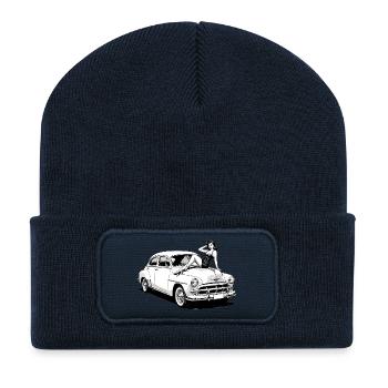 Rockabilly Hot Rod Pin-Up Car Classic T-Shirt - Recycled Patch Beanie - french navy - Front
