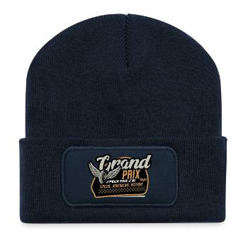 Grand Prix Ailes et Vitesse - Beanie recyclé à patch - bleu marine - Devant