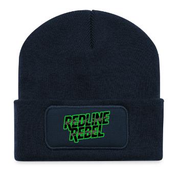 Redline Rebel Lettering Conception de la Voiture - Beanie recyclé à patch - bleu marine - Devant