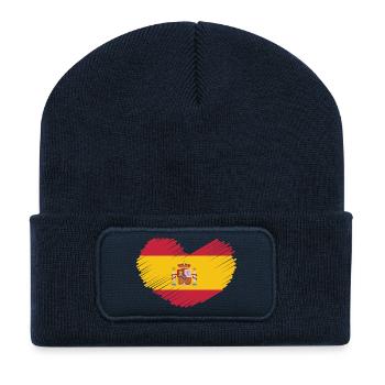 ESPAGNE ESPAGNE EUROPE FAN DE SPORT ESPAGNOL - Beanie recyclé à patch - bleu marine - Devant